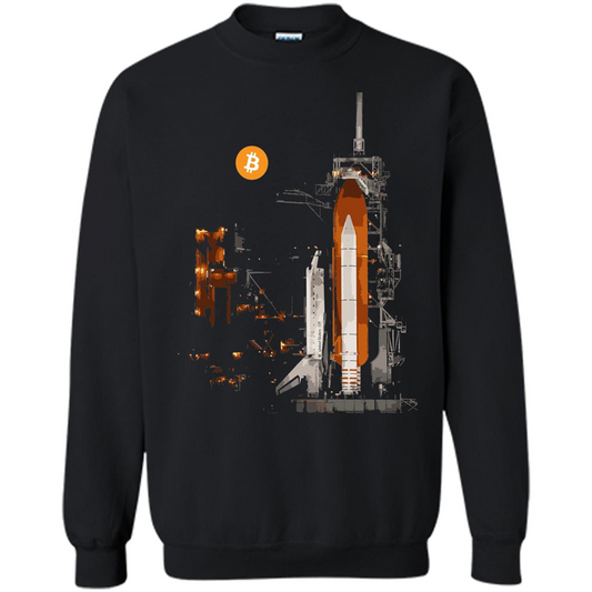 Bitcoin T-Shirt Crypto Shirt Blockchain T-shirt Moon Black