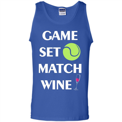 Tennis T-shirt Game Set Match Wine T-shirt Royal