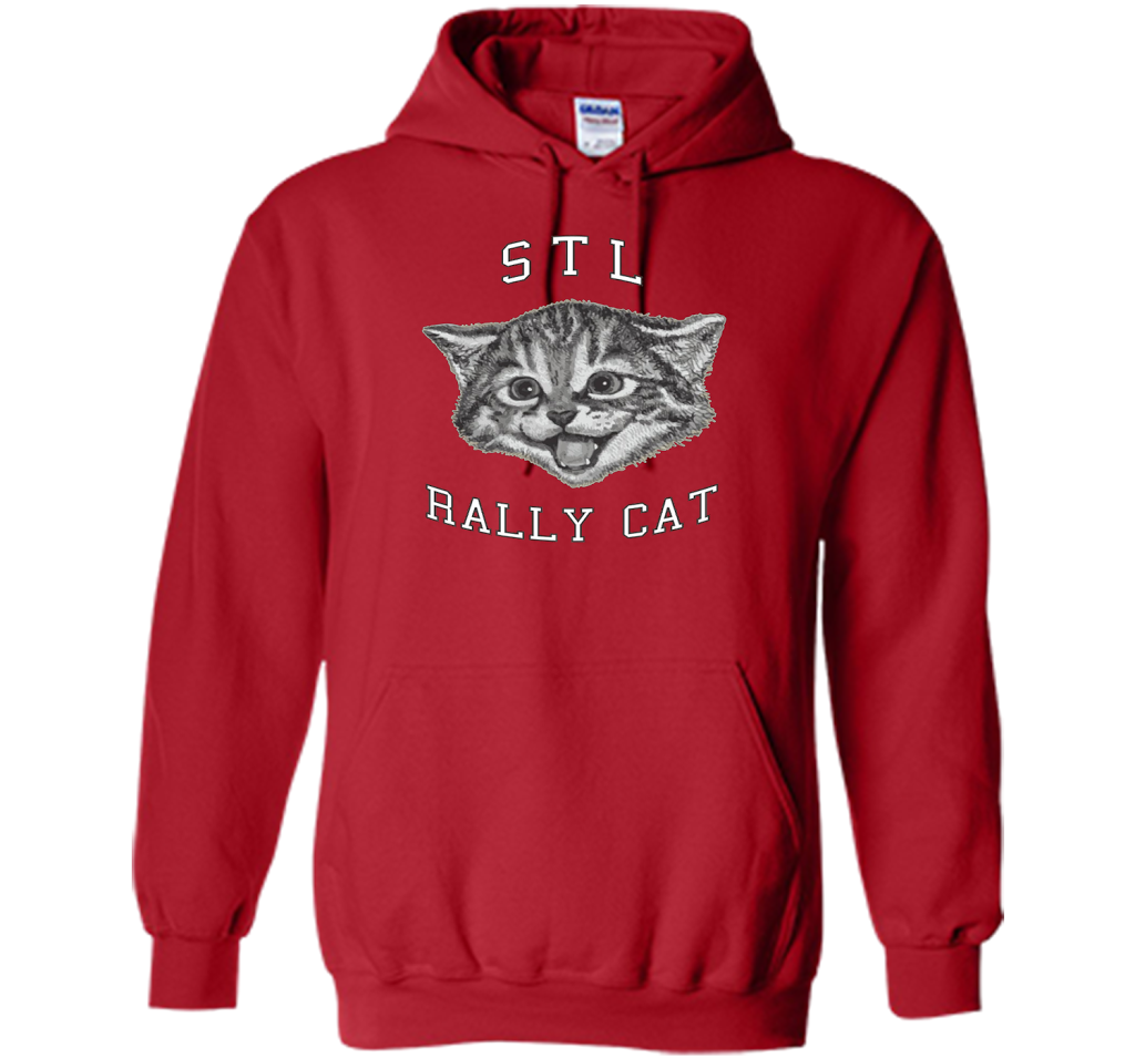 Cat Lover T-shirt Saint Louis Rally Cat T-shirt Red