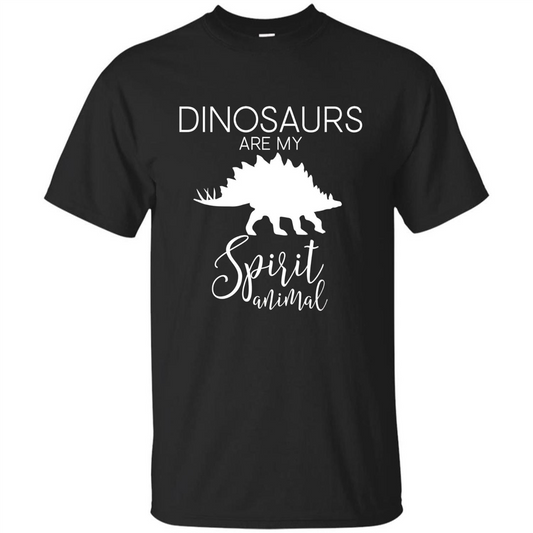 Dinosaur T-Shirt Dinosaurs Are My Spirit Animal Black