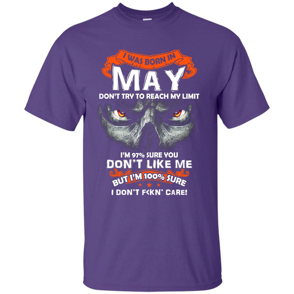 May T-shirt I Was Born In May T-shirt Purple