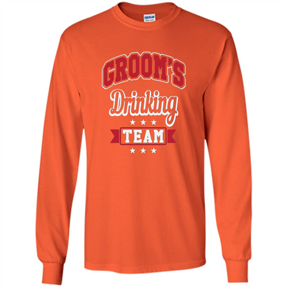 Funny Groom's Drinking Team T-shirt Bachelor Party