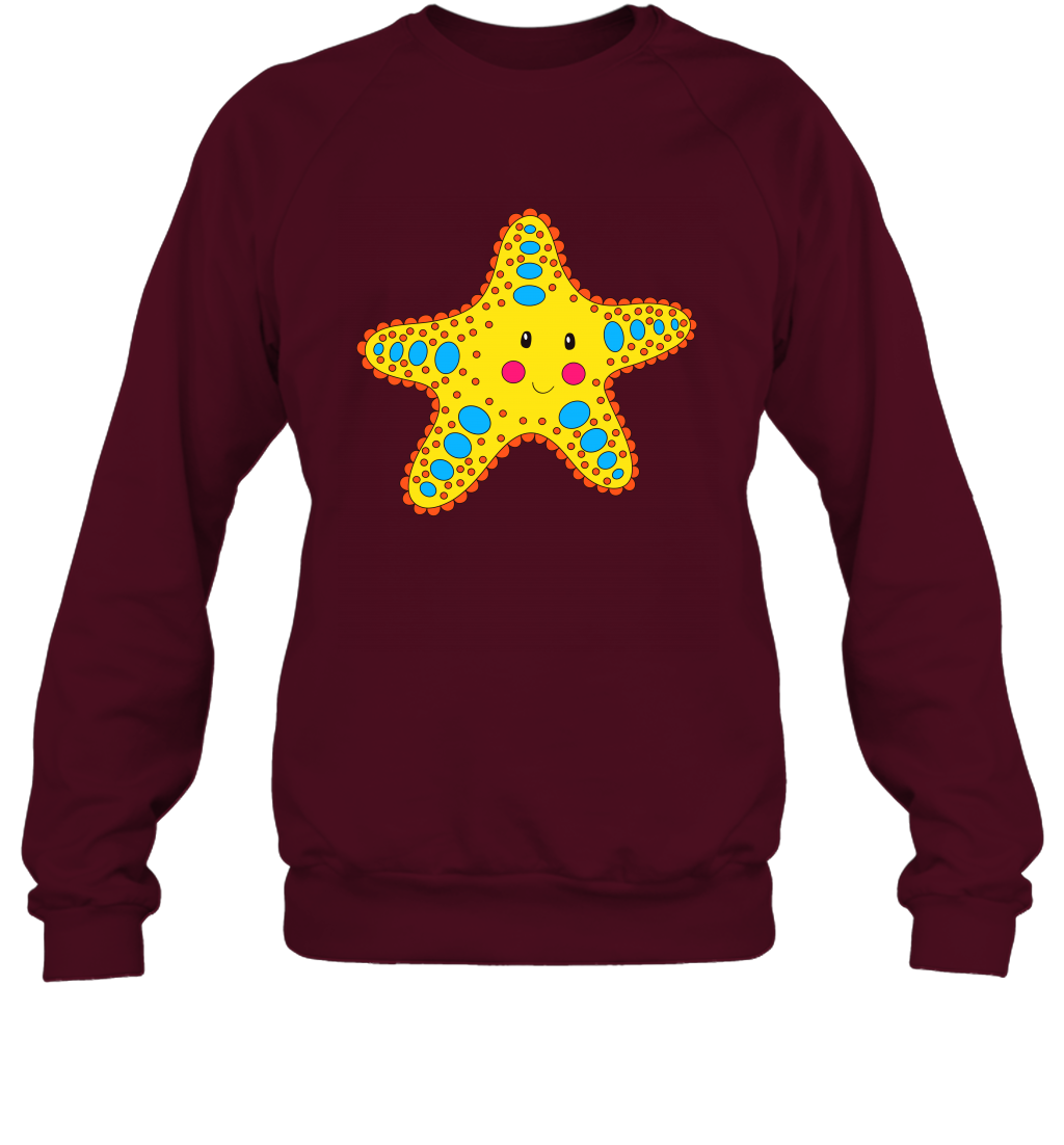 Starfish Summer Beaches Shirt Sweatshirt Sweatshirt Maroon