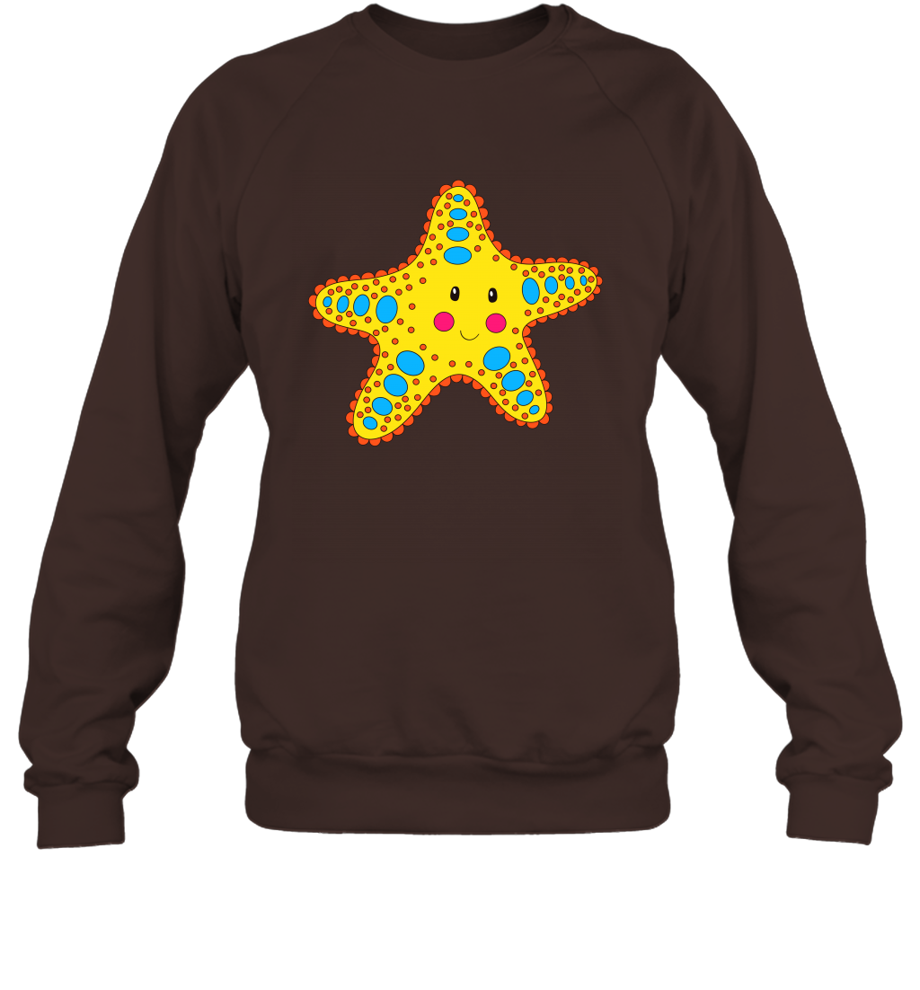 Starfish Summer Beaches Shirt Sweatshirt Sweatshirt Dark Chocolate