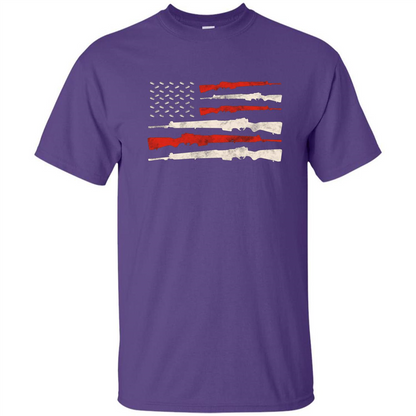 USA Flag Of Guns 2nd Amendment T-shirt Purple