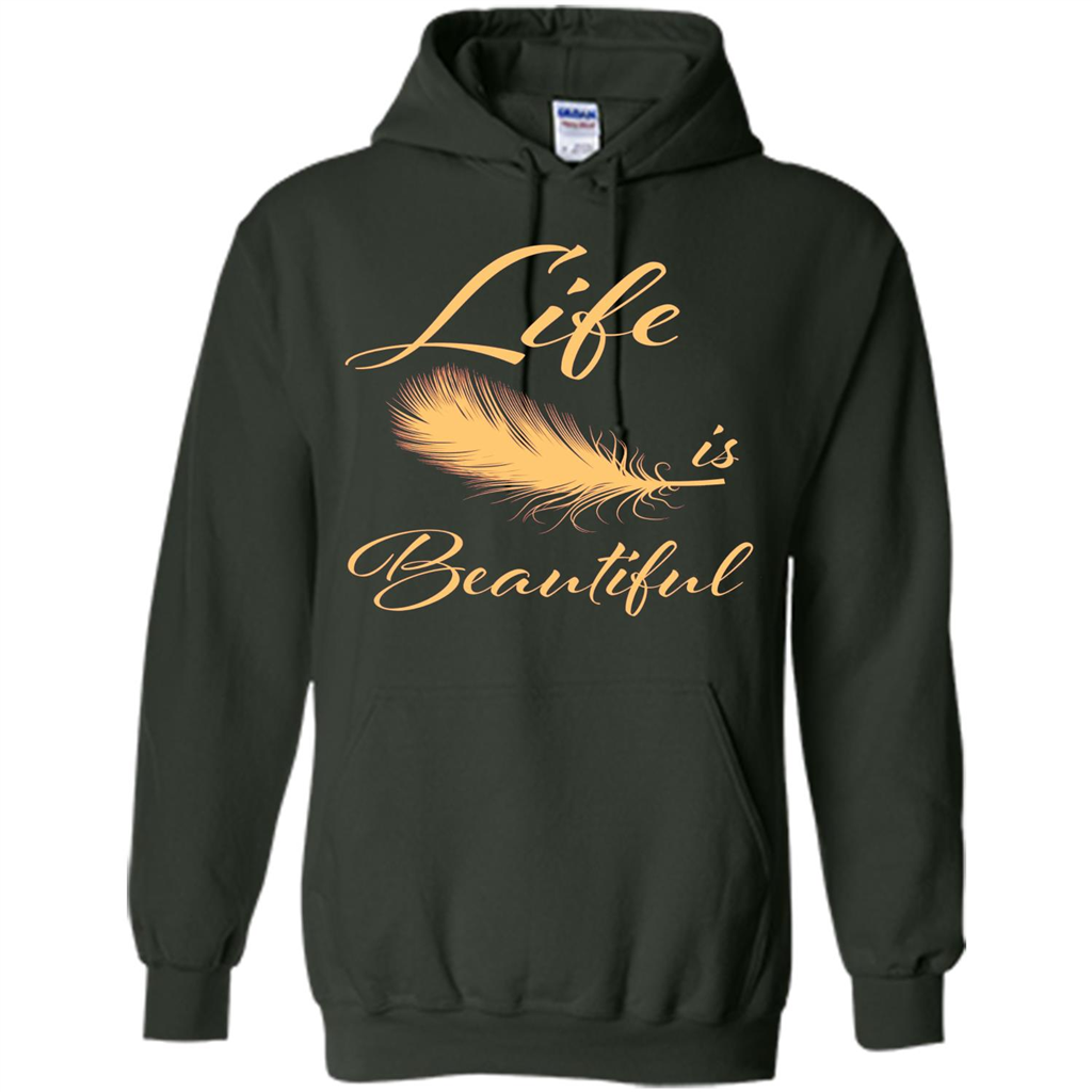 Beautiful Life Wing T-shirt Life Is Beautiful Forest Green
