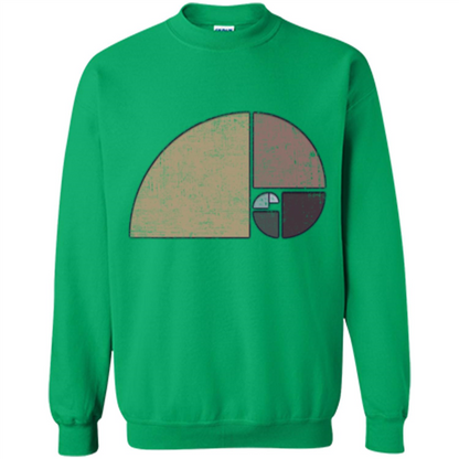 Distressed Geometric Fibonacci Spiral T-sihrt Irish Green