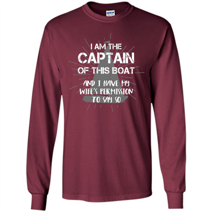 I Am The Captain Of This Boat Maroon