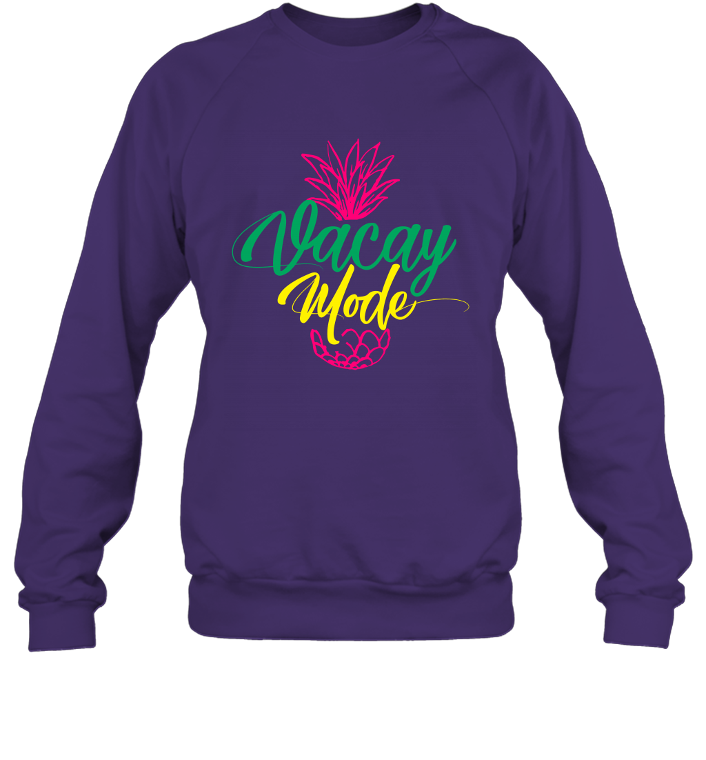 Vacay Mode Pineapple Summer Vacation Holiday Shirt Sweatshirt Sweatshirt Purple