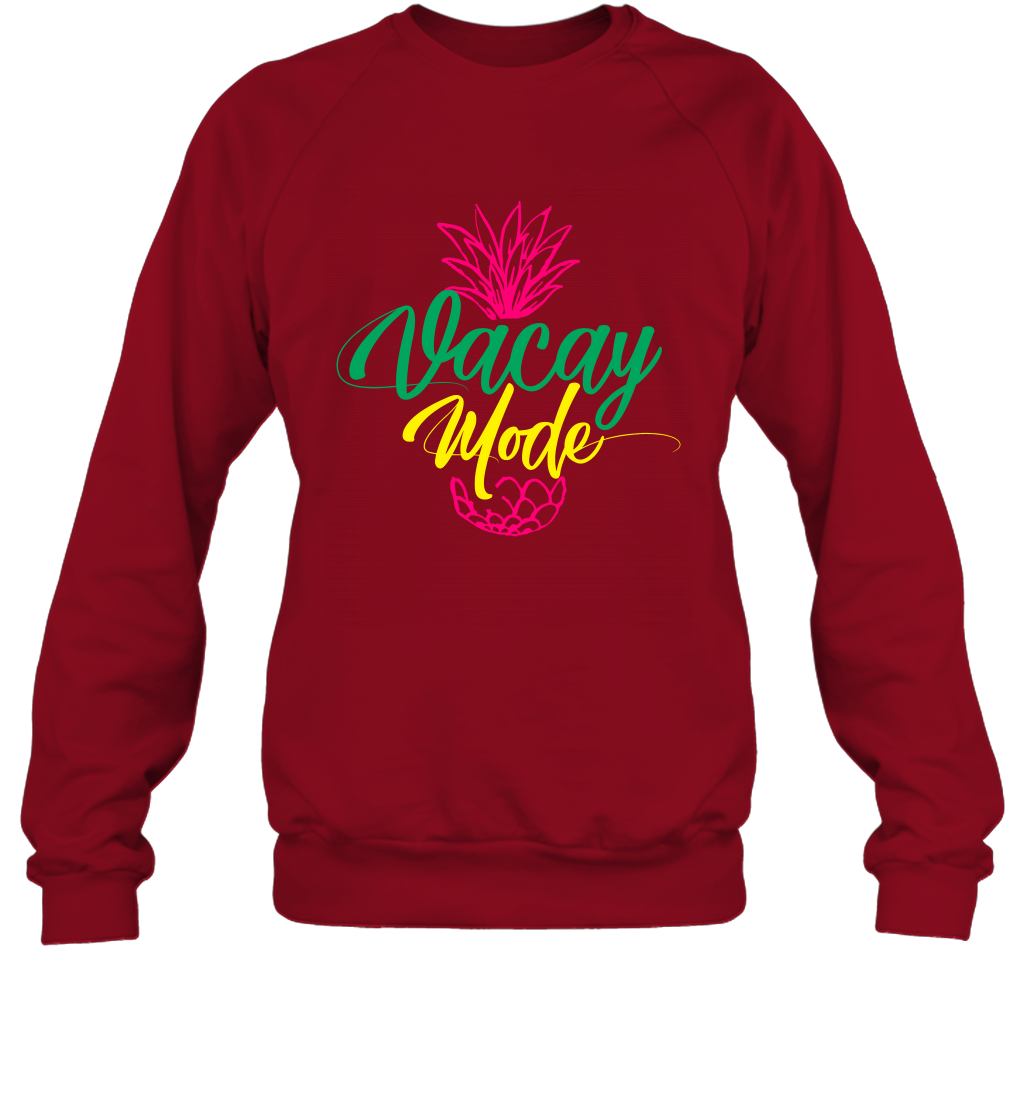 Vacay Mode Pineapple Summer Vacation Holiday Shirt Sweatshirt Sweatshirt Cardinal Red