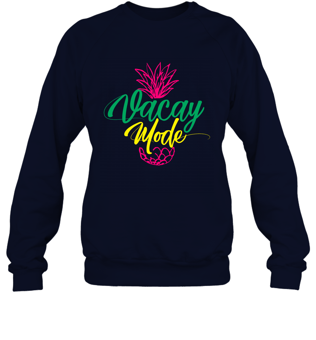 Vacay Mode Pineapple Summer Vacation Holiday Shirt Sweatshirt Sweatshirt Navy