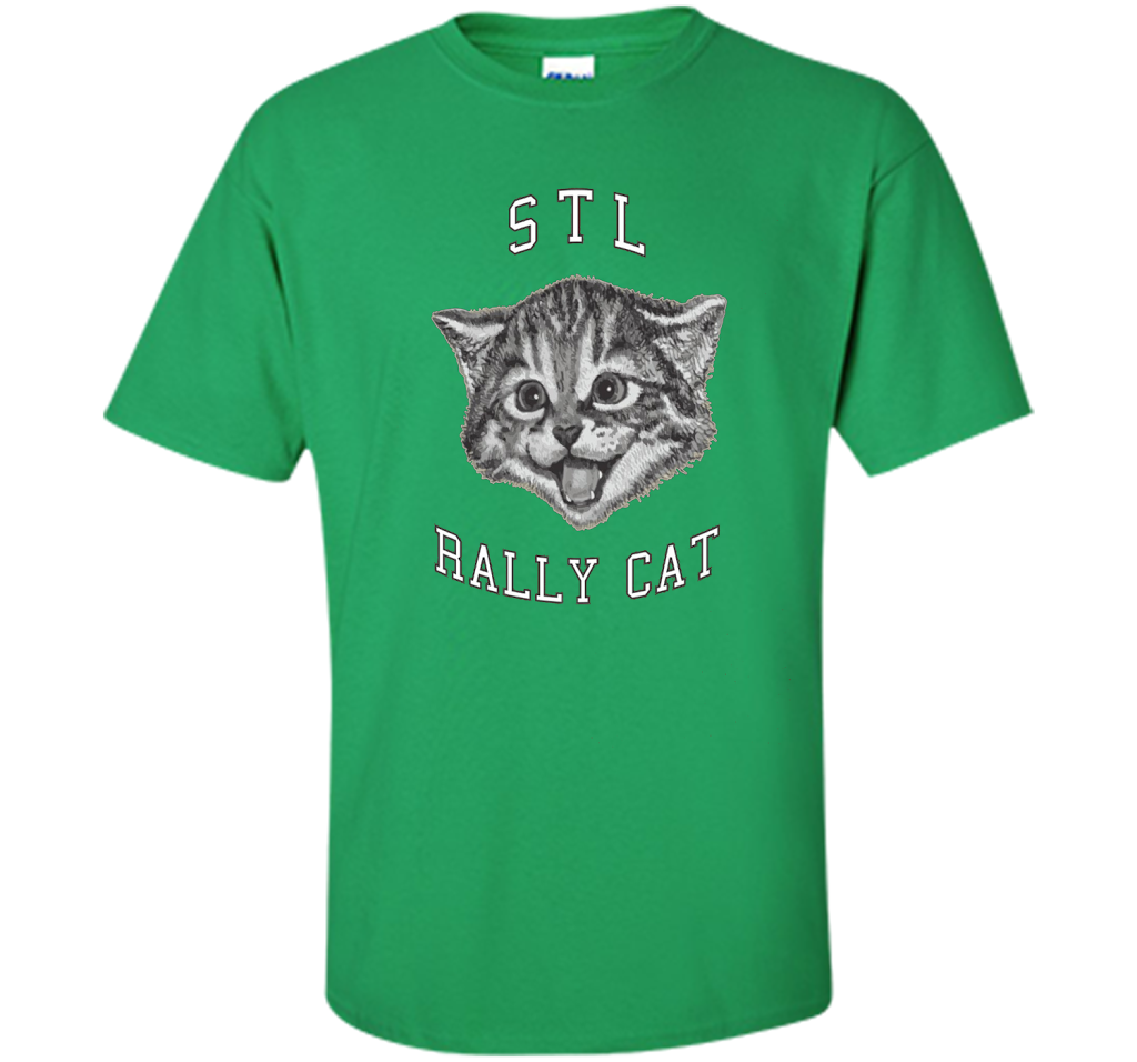 Cat Lover T-shirt Saint Louis Rally Cat T-shirt Irish Green