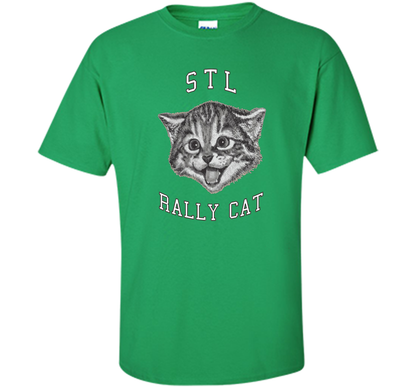 Cat Lover T-shirt Saint Louis Rally Cat T-shirt Irish Green