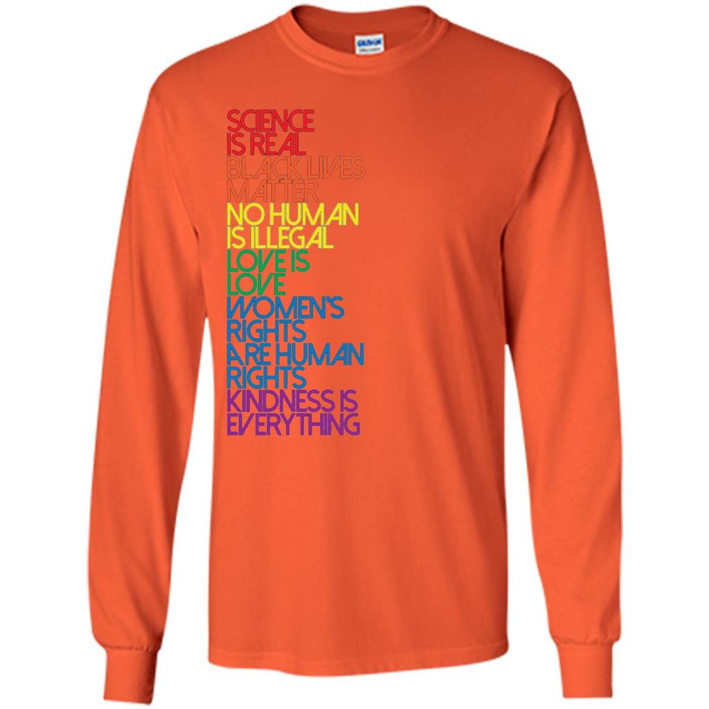 Science Is Real Black Lives Matter T-shirt Orange