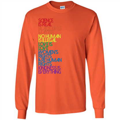 Science Is Real Black Lives Matter T-shirt Orange
