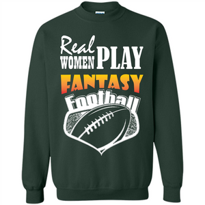 American Football T-shirt Real Women Play Fantasy Football