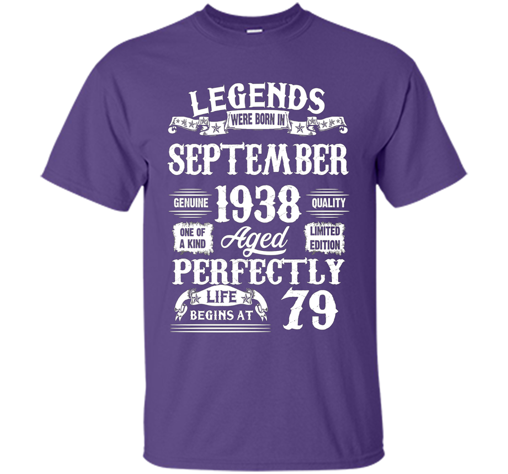 Legends Were Born In September 1938 79 Years Old T-shirt shirt Purple