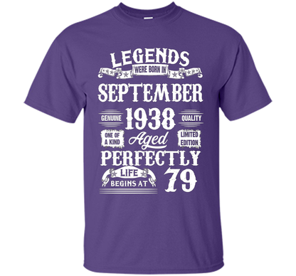 Legends Were Born In September 1938 79 Years Old T-shirt shirt Purple