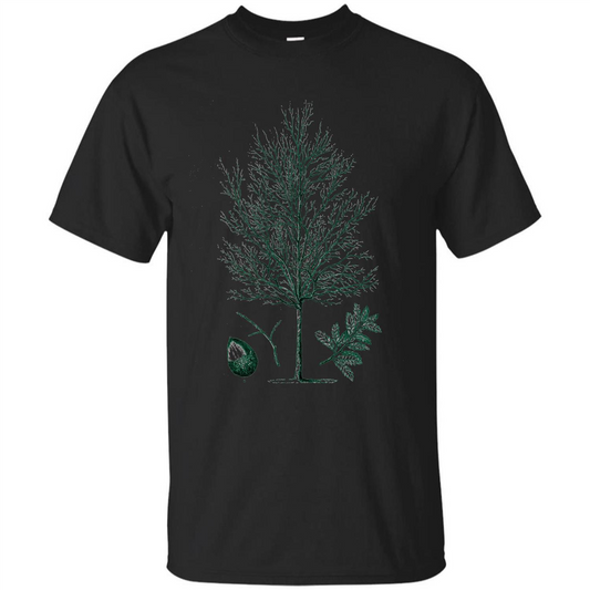Oak Tree T-Shirt. Tree Acorn Oak Tree Woodsman T-shirt Black