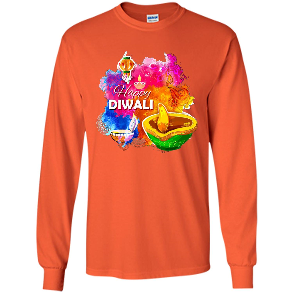 Happy Diwali Deepavali T-Shirt October 19th T-shirt Orange