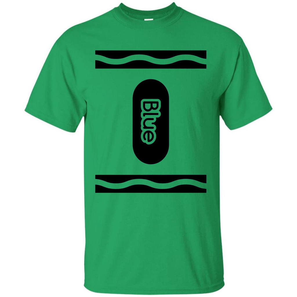Blue Crayon Halloween Costume T-shirt Irish Green