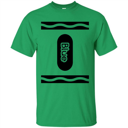 Blue Crayon Halloween Costume T-shirt Irish Green