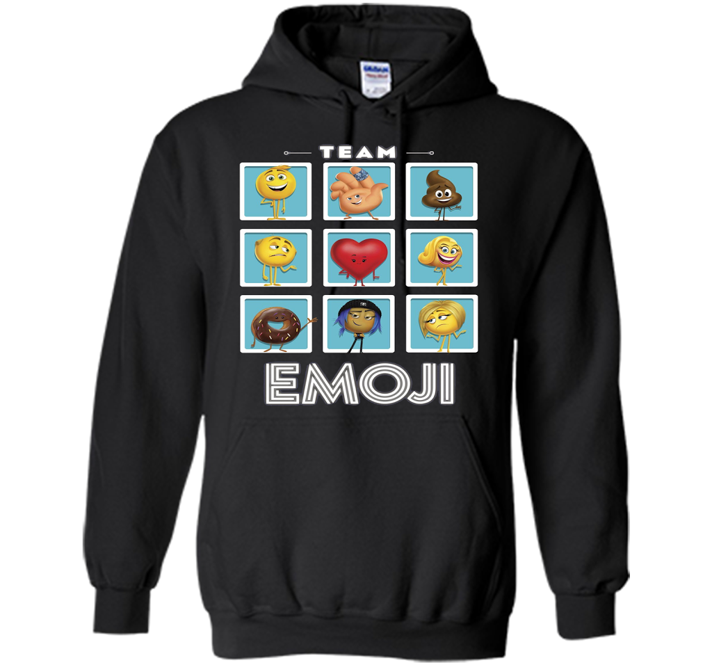 The Emoji Movie Team Emoji Panels Graphic T-Shirt shirt Black