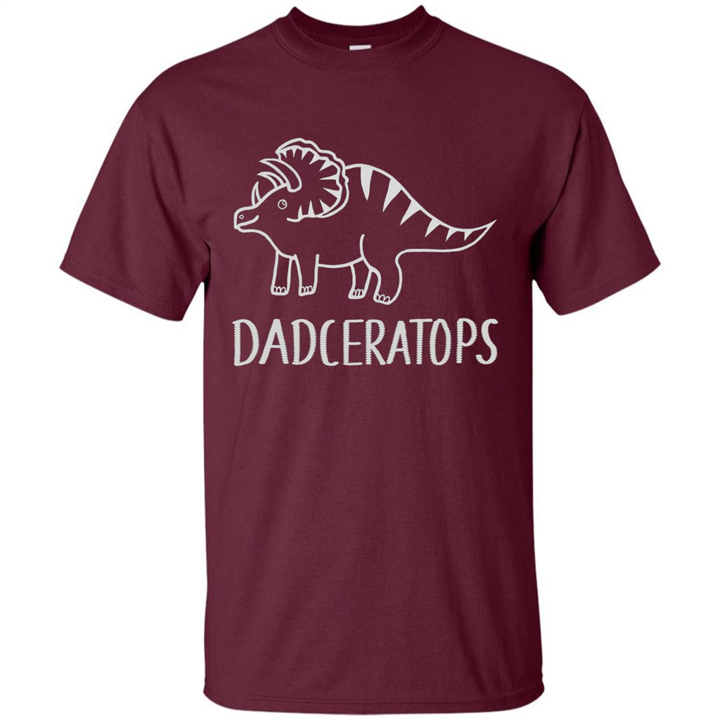 Dinosaur Family Triceratops T-shirt Maroon