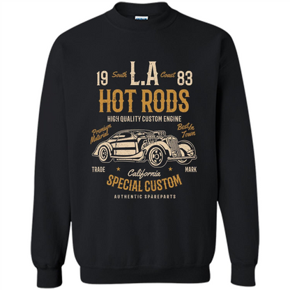 L.A. Hot Rods Classic Car T-shirt T-shirt Black
