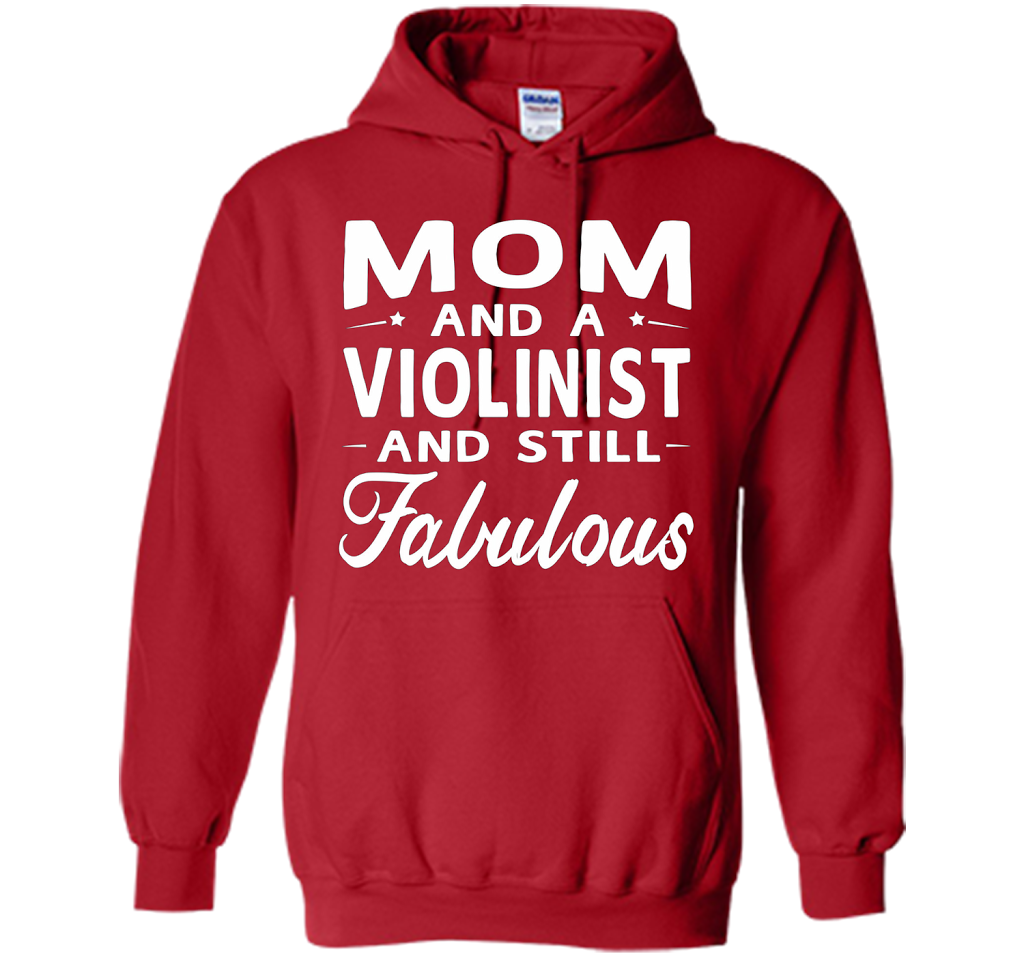 Mother's Day Gifts Women Fabulous Violinist Mom T-shirt cool shirt Red
