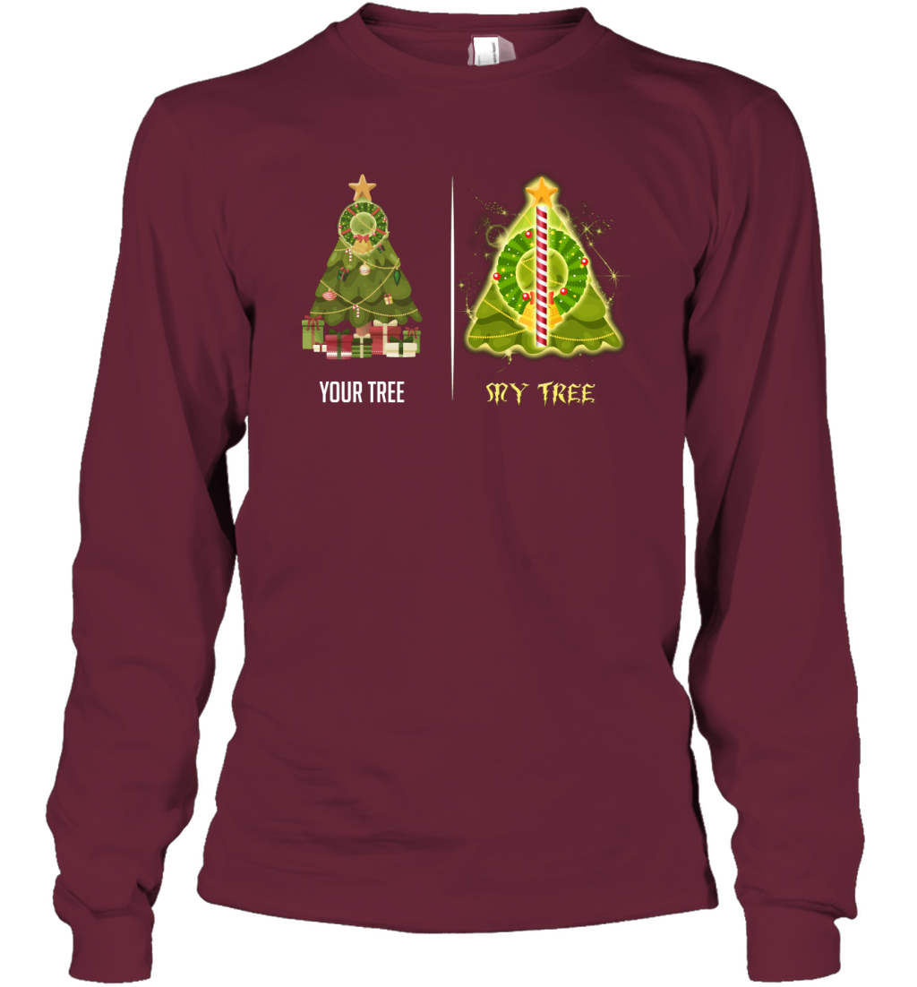 Harry Potter Christmas Tree Long Sleeve T-Shirt Long Sleeve T-Shirt Maroon