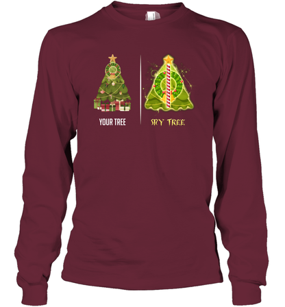 Harry Potter Christmas Tree Long Sleeve T-Shirt Long Sleeve T-Shirt Maroon