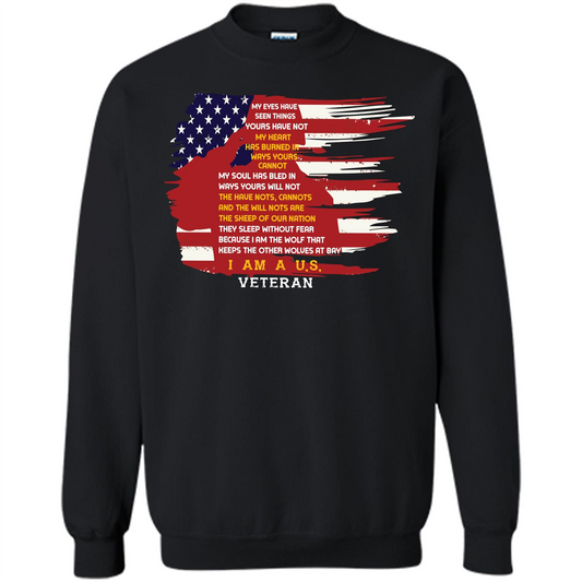 Military T-shirt My Eyes Have Seen Things Yours Have Not Black