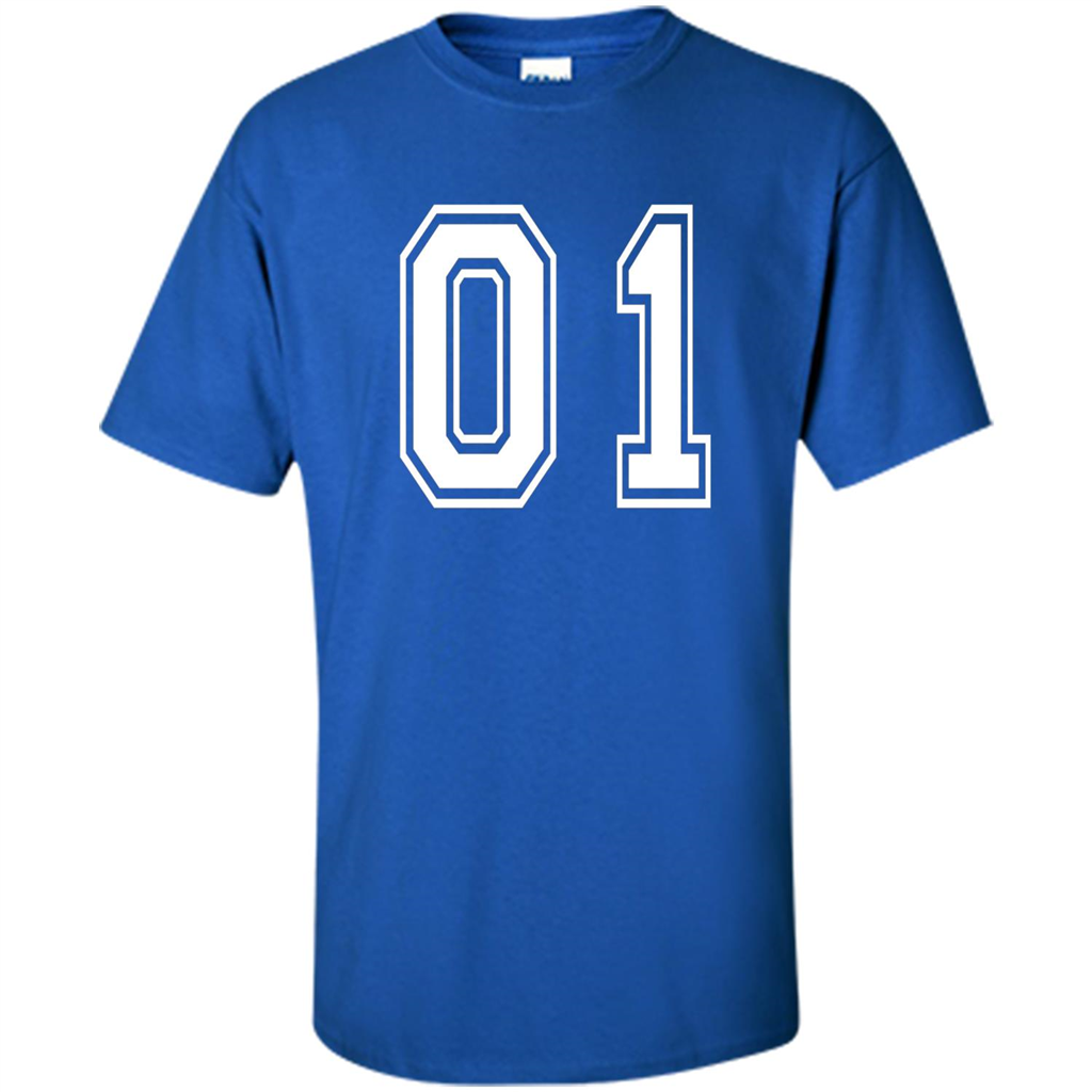 Sports Team School Numbers T-Shirt 01 Royal
