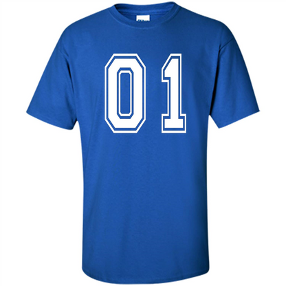 Sports Team School Numbers T-Shirt 01 Royal