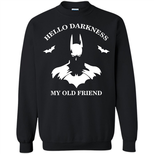Batman T-shirt Hello Darkness My Old Friend T-shirt Black