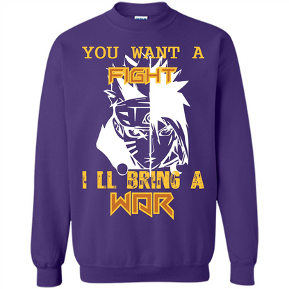 Movie T-shirt You Want A Fight I_Ñéll Bring A War Orange
