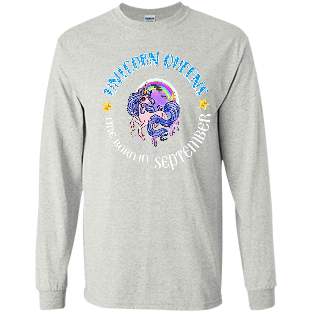 September Unicorn T-shirt Unicorn Queens Are Born September Ash