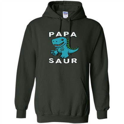 Fathers Day T-shirtt Papa Saur Forest Green
