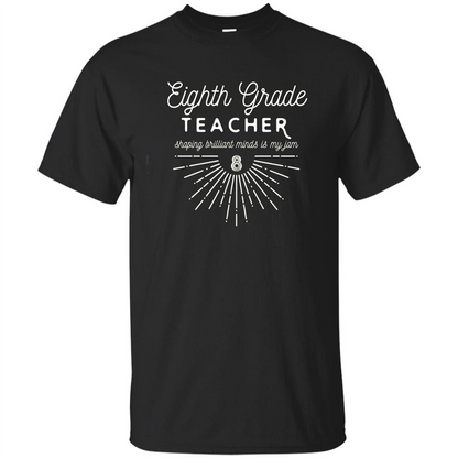 Teacher T-Shirts by F5 Eighth Grade Teacher T-shirt Black