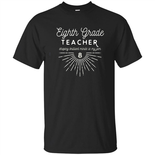 Teacher T-Shirts by F5 Eighth Grade Teacher T-shirt Black