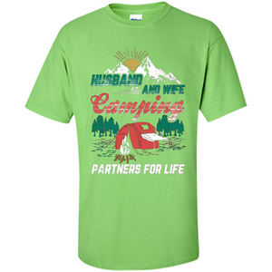 Husband And Wife T-shirt Camping Partners For Life T-Shirt