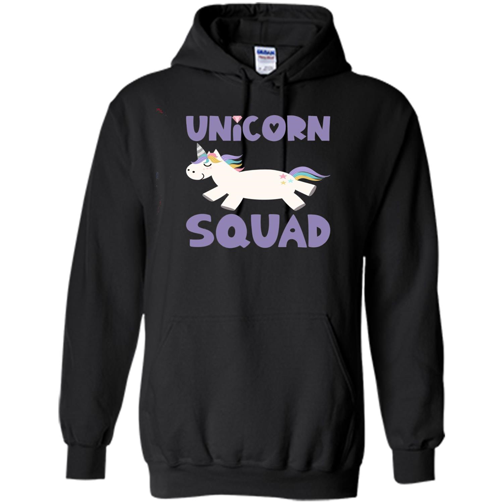 Unicorn Squad T-shirts Rainbow Fantasy Gift Princess Costume T-shirt Black