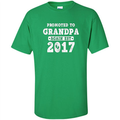 Men's Promoted to Grandpa Again Est. 2017 T-shirt