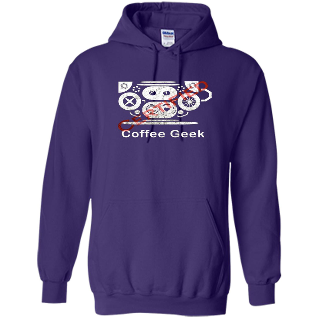 Coffee Lover T-shirt Certified Coffee Geek Purple