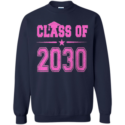 Class of 2030 Pink Girls T-shirt Navy