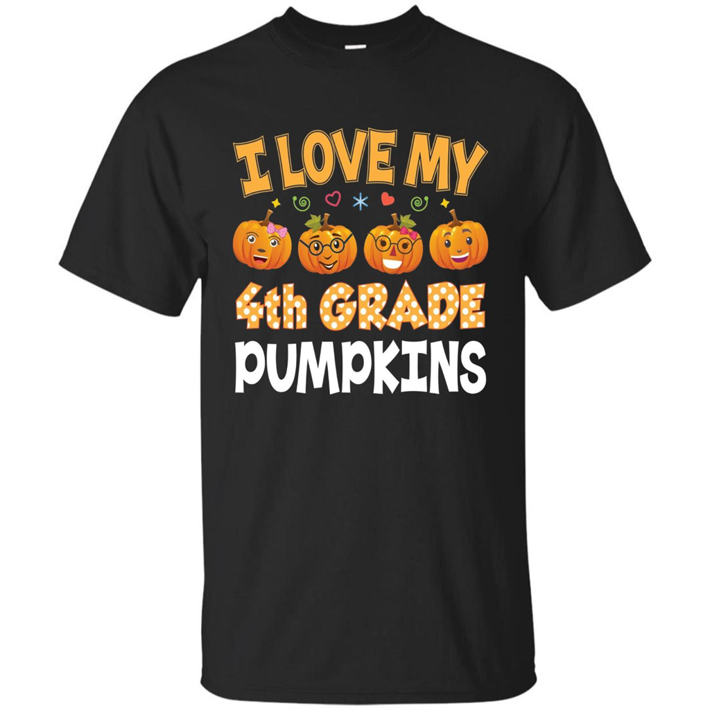 I Love my 4th Graders Pumpkins T-Shirt Fourth Grade Teacher Black