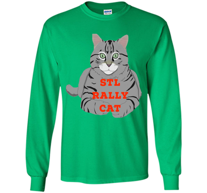 St. Louis Rally Cat T-Shirt t-shirt Irish Green
