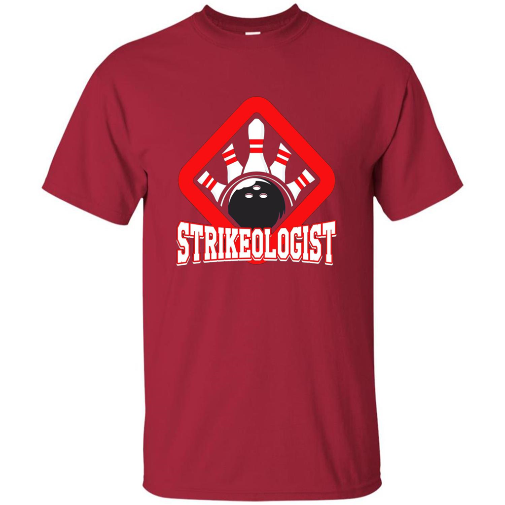 Strikeologist Bowling T-shirt For Bowling Lover Cardinal