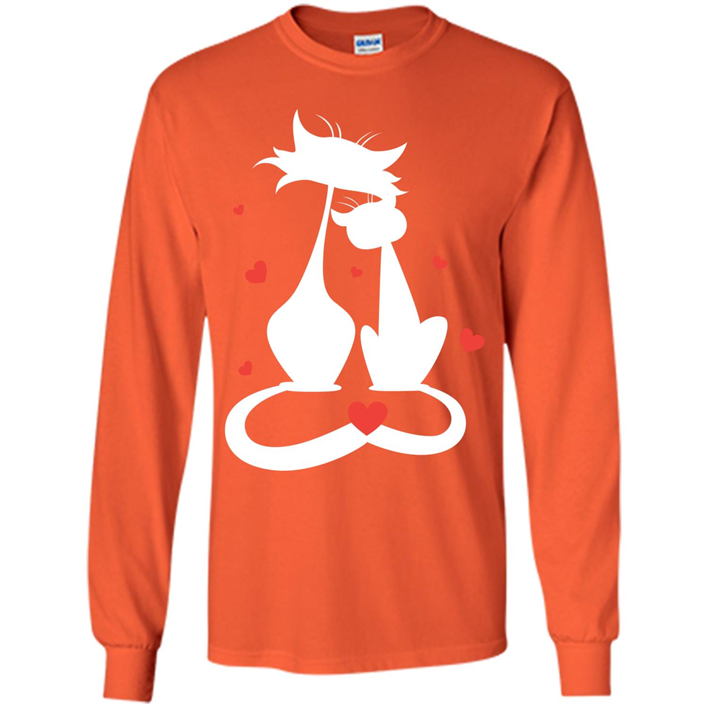 Cat Lover T-shirt Cat Couples Orange